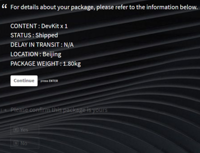 Shipping confirmation form 1